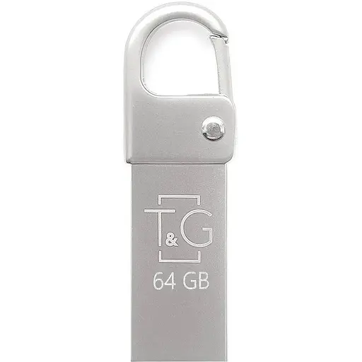 Флеш накопичувач USB 64Gb T&G Metal TG027 сріблястий USB 2.0 (TG027-64G) - фото 1