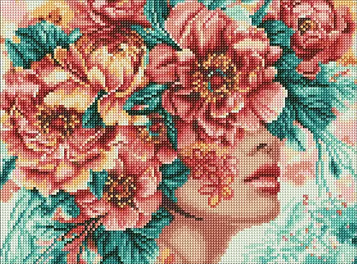 Набор с алмазной мозаикой Романтика цветов AMO8032, 30x40 см
