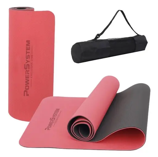 Коврик для йоги и фитнеса Power System PS-4060 TPE Yoga Mat Premium Red (183х61х0.6) (4060RD-0) - фото 1