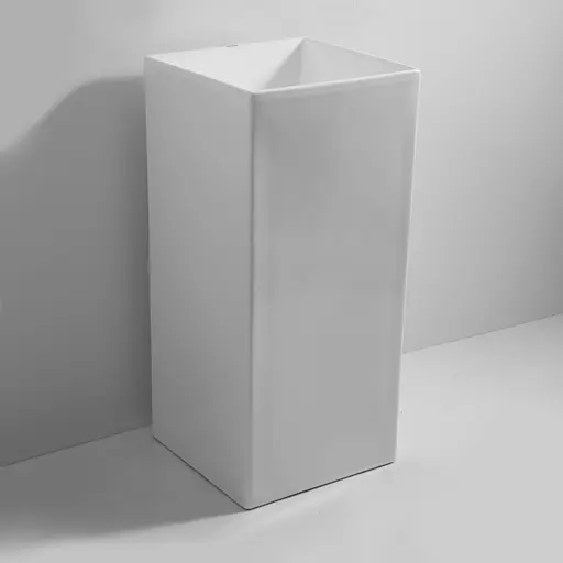 Умивальник підлоговий Mixxus Premium Quadro-1101 410x410x850 мм MP6574, Білий - фото 2