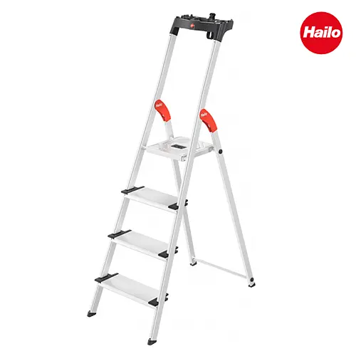 Стремянка алюминиевая Hailo L80 COMFORTLINE, 4 ступени (8040407)