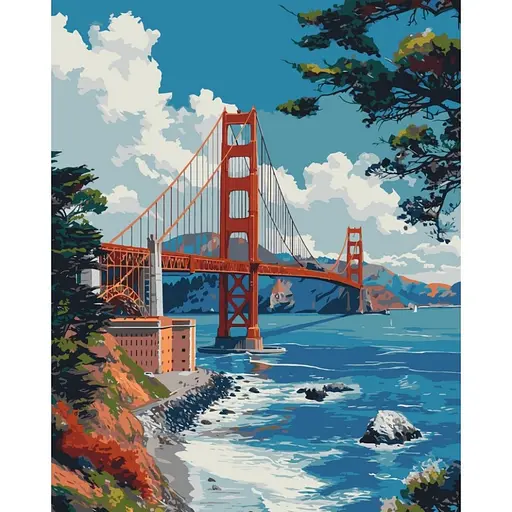 Картина по номерам "Мост Золотые Ворота" Art Craft 11070-AC 40х50 см - фото 1