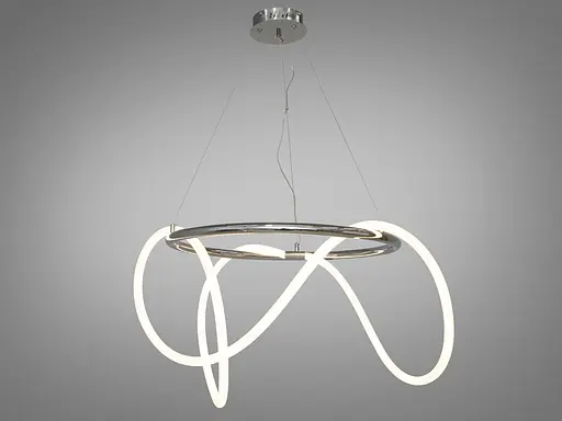 Світлодіодна люстра Шланг з серії "Роуплайт" потужністю 32 Вт, хром - фото 2