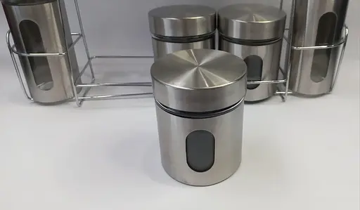 Органайзер набір для спецій на підставці із нержавіючої сталі Спецівниця Edenberg EB-18029 11 предметів Сірий - фото 2