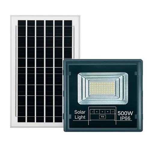 Уличный LED фонарь светодиодный прожектор уличный Yiwu 418 LED 500 Вт с солнечной панелью HP-5-77 - фото 1