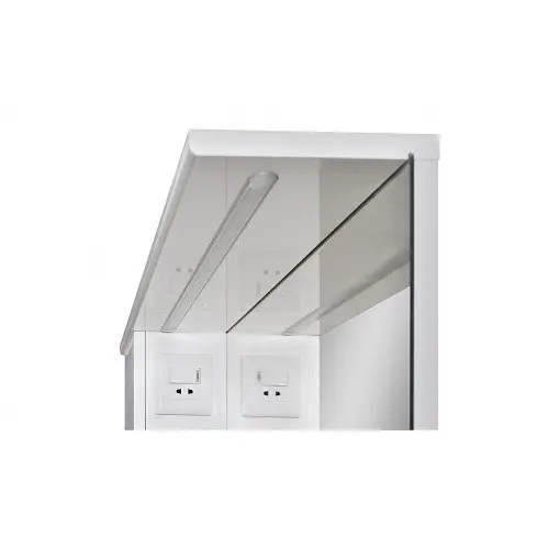 Зеркало ПиК Симпл со шкафчиком и LED подсветкой 70 см правое Металлик 30412 - фото 3