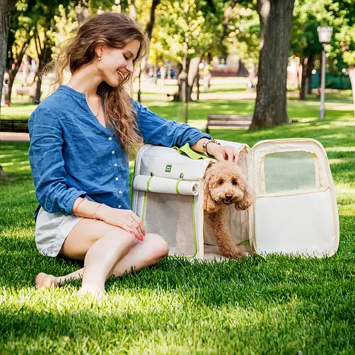 Рюкзак-переноска для котів та дрібних порід собак Waudog Relax Eco 42х34х27 см до 8 кг   - фото 6