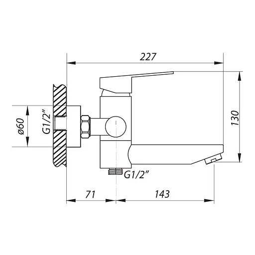 Смеситель для ванны Zerix LR73103 LL1196 Нержавеющая сталь - фото 2