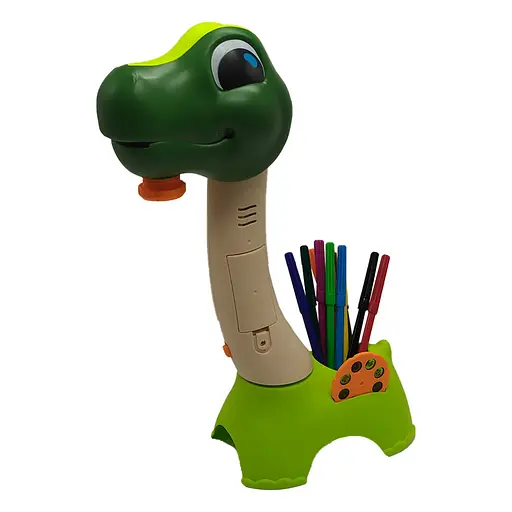 Проектор для рисования Bambi SE-123, 18 предметов, динозавр, слайды, маркеры, музыка, свет Вид 1 - фото 1