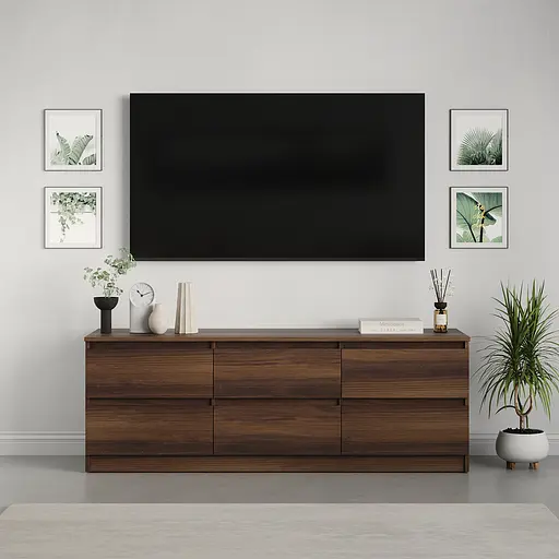 Тумба під телевізор MebelStar Нео 6Ш 150x43x53 см Дуб бурштиновий (MBS-1286) - фото 2