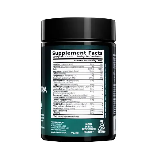 Комплекс для контроля сахара Elicore Labs Blood Sugar Ultra, 60 вегакапсул - фото 3