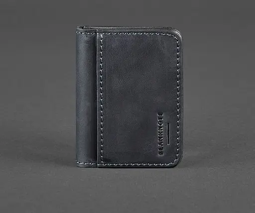 Кожаная обложка для ID-паспорта и водительского заседания 4.0 синяя - фото 1