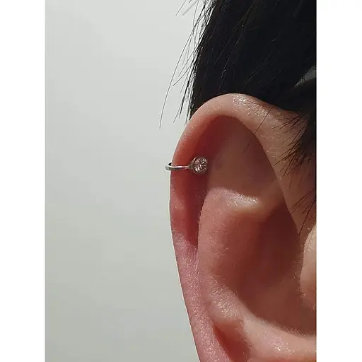 Срібна сережка-кафф на хелікс Umax. 7044U - фото 2