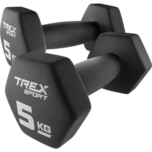 Гантелі для фітнесу Trex Sport неопренові TX-050VD 2x5кг - фото 1