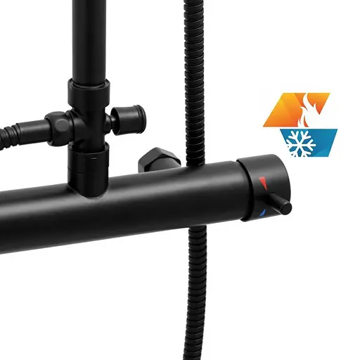 Душова система Yoka Flova 25 black BP.FLOVA 25 BLK, Чорний матовий - фото 9