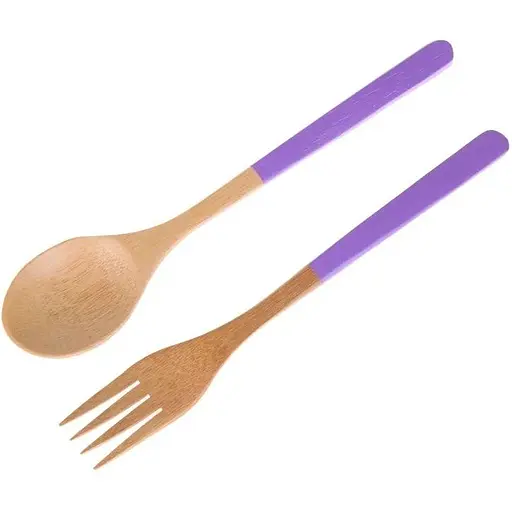 Ложка та вилка дерев'яні 20cm NRW22SETCUT/VL