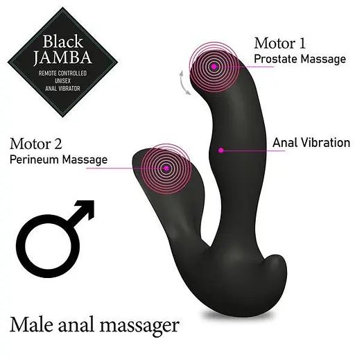Анальний вібратор FeelzToys Jamba 12.3 см (чорний) - фото 2