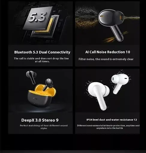 Наушники беспроводные с кейсом Iqoo TWS 1i черные - фото 3