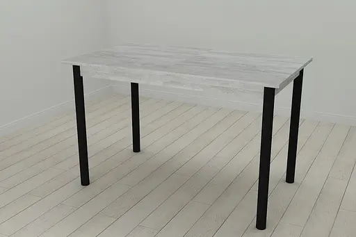 Стіл кухонний Ferrum-decor Беніта 75x120x60 Чорний ДСП Бетон 16мм (FRD-105566)