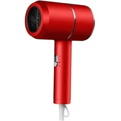 Фен стайлер для сушки и укладки волос Rainberg RB-2211 с концентратором Холодный обдув 6800W Красный/золото - фото 1