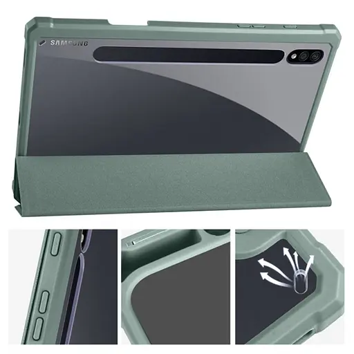 Чохол TPUCristal SlimTPU Spen holder Samsung Galaxy Tab S9 Plus / S9+ FE / S10+ 12.4 Темно-зелений - фото 4