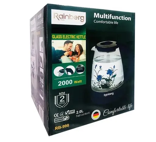Электрочайник Rainberg RB-998 1.8л 2200Вт Синий - фото 4