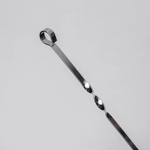 Набір шампурів Yiwu 6 штук із нержавіючої сталі 55x1 см для багаття мангала кемпінгу для барбекю шашлику грилювання BQ-19 - фото 3