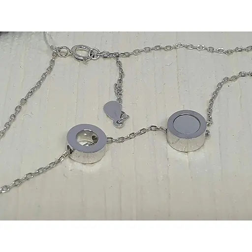 Серебряное колье Аметист с перламутром 1251050 - фото 3