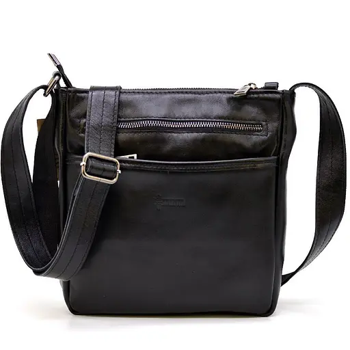 Чоловіча шкіряна сумка через плече TARWA 22х25.5х4 см sum0025877 - фото 3