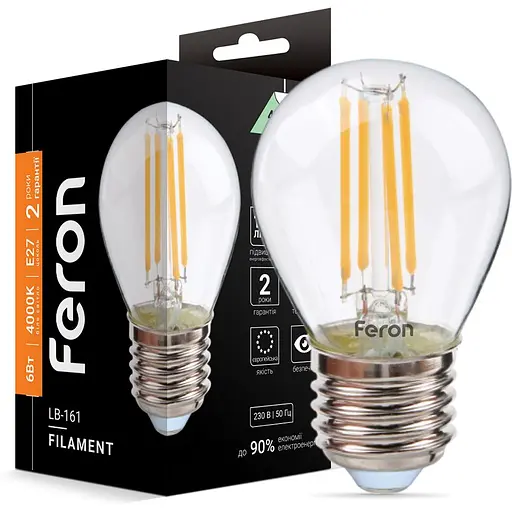 Світлодіодна лампа Feron LB-161  G45 230V 6W  E27  4000K (40079)