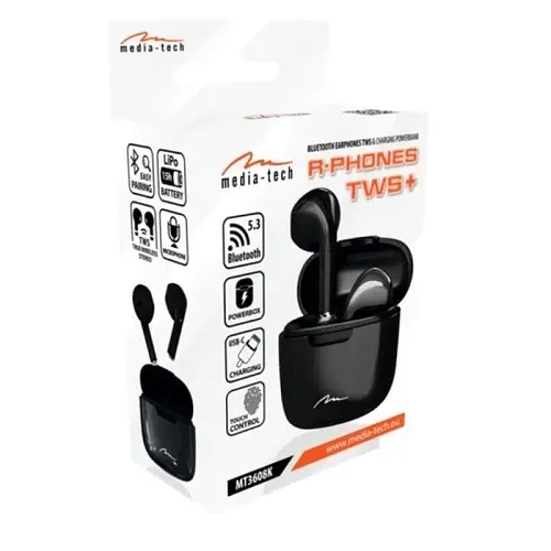 Наушники R-PHONES TWS (MT3608K), Black Media-Tech teh0023884 - фото 6