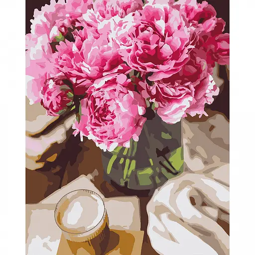 Картина по номерам Santi Пиона и утро 40х50 см (955762) - фото 1