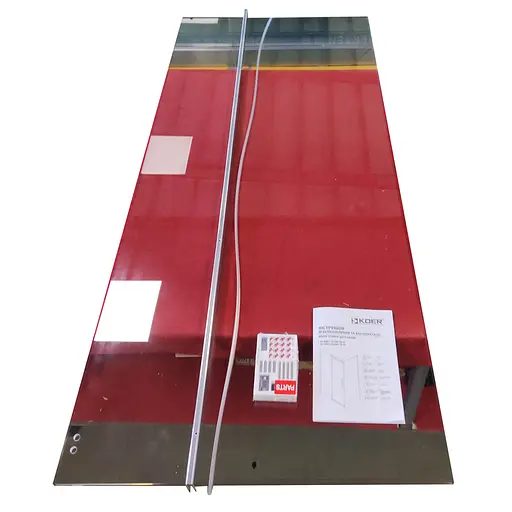 Бічна стінка для кабіни Koer SR SW01-90x200-TR-01 прозоре скло Easy Clean 8 мм, хром KR5381, прозоре, хром - фото 5