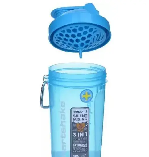 Шейкер спортивний SmartShake Slim 500 мл Neon Blue (10253101) - фото 2