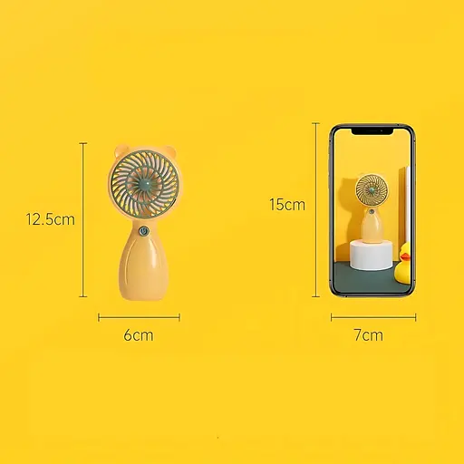 Портативный ручной вентилятор Handy Mini Fan JX-998 на аккумуляторе с ручкой мини ветродуйка 2,5Вт Pink - фото 8