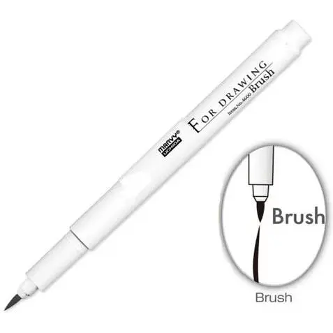 Мульти-лайнер Marvy кисть черный 4600-S   - фото 2