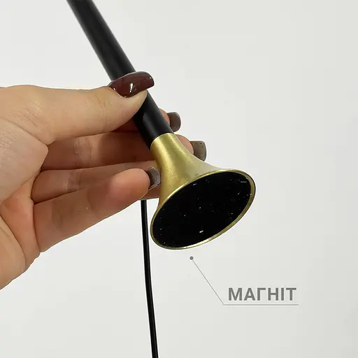 Чорний світильник із графітовим плафоном та магнітом | Арт. G 157/1 BK | Line F - фото 8