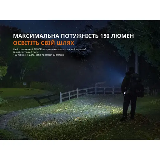 Фонарь ручной Fenix ​​SW05R-UV LED черный - фото 8