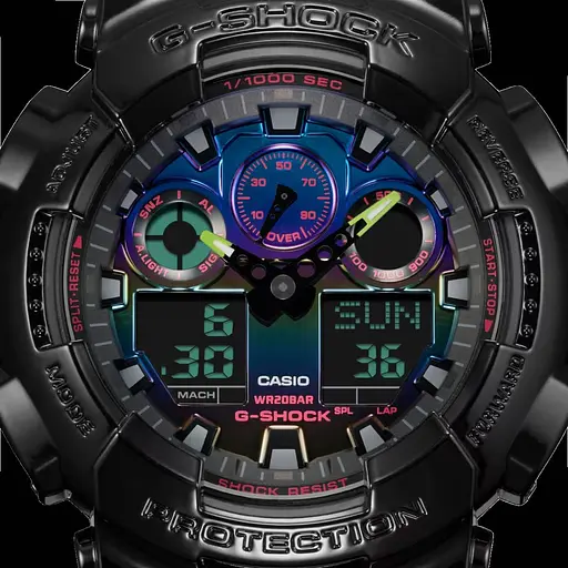Годинник Casio G-Shock GA-100RGB-1AER Black - фото 3