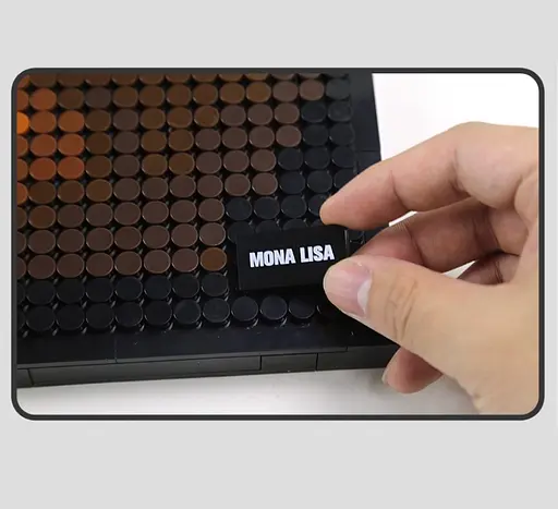 Конструктор искусство архитектура Wange 3D картина Mona Lisa Мона Лиза для детей и взрослых 3Д 3262 детали - фото 6