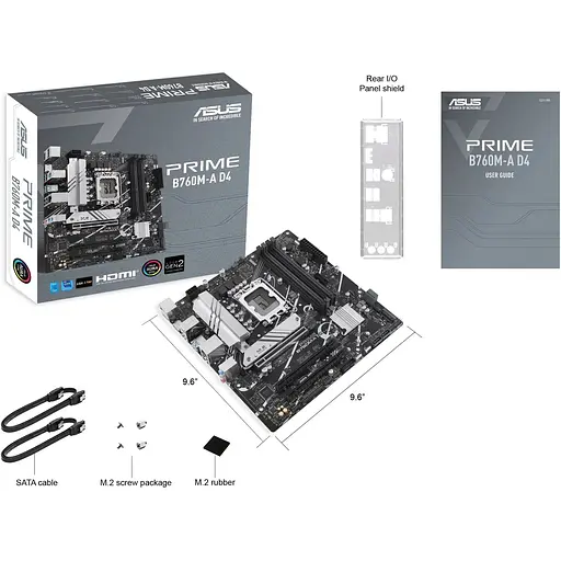 Материнська плата Asus Prime B760M-A D4-CSM s1700 B760 4xDDR4 M.2 HDMI DP mATX CSM - фото 2