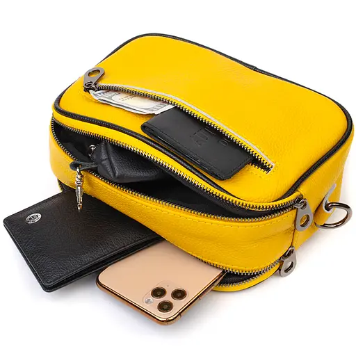 Жіноча шкіряна сумка Vintage 21х16х8 см sum0022714 - фото 6