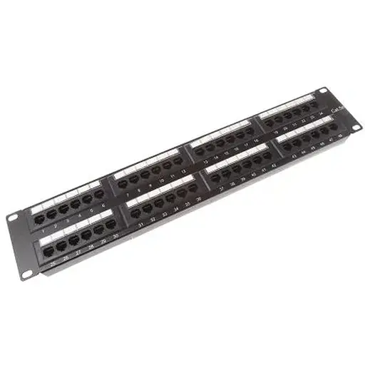Патч-панель 19", 48xRJ45, UTP, Cat.5e, 1U, Krone&110 dual IDC