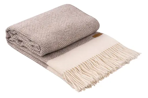 Плед Ardesto Leonardo Bianco 140x200 см 100% бежевый шерсть (ART0501LB) - фото 5