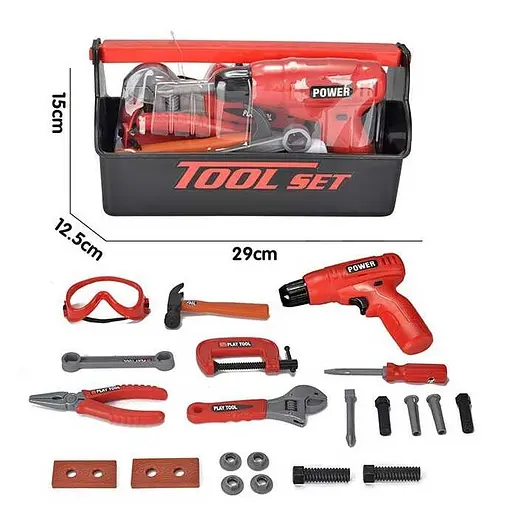 Набор инструментов KY 1068-306, механическая дрель, в ящике (6973779400224) - фото 1