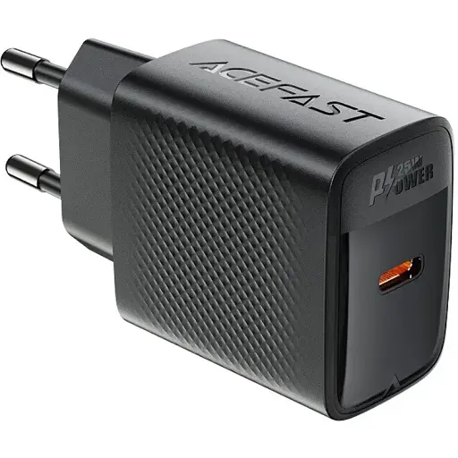 Мережевий зарядний пристрій Acefast A104 Type-C PD25W чорний - фото 1
