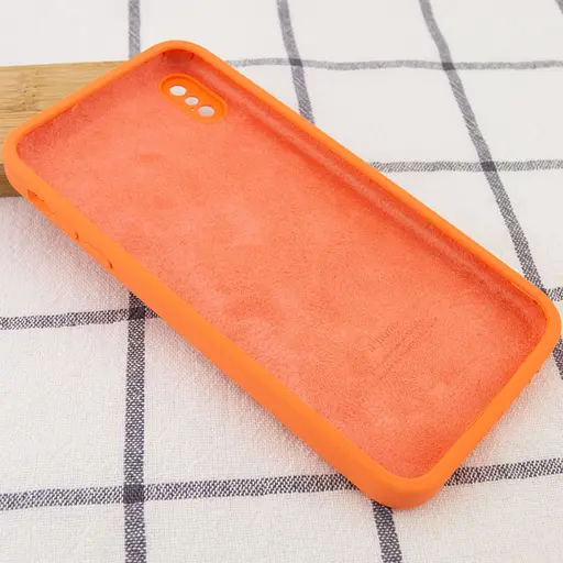 Чохол Epik Silicone Case Square Full Camera Protective AA No Logo для Apple iPhone XS Max 6.5 Помаранчевий/Papaya - фото 3