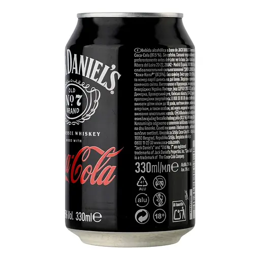 Уцінка. Напій слабоалкогольний Jack Daniel's Tennessee Whiskey & Coca-Cola 5% 0.33 л (878964) - фото 4