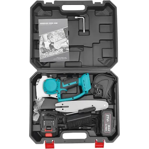 Міні цепна пила з акумулятором, 8-дюймова ручна бензопила, електрична для садових дерев, секатор, різання дерева