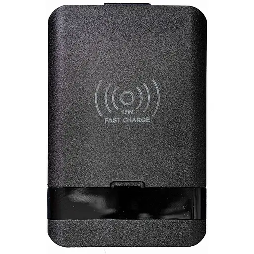 Беспроводное зарядное устройство TheGeneral Flow 15W с набором переходников USB/USB C черное (40070119-01) - фото 2